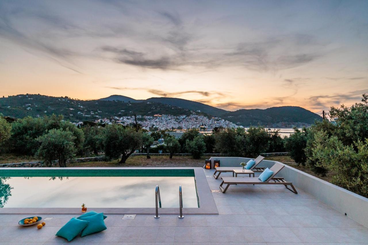 Sunshine Pool Villa Skopelos Town Bagian luar foto