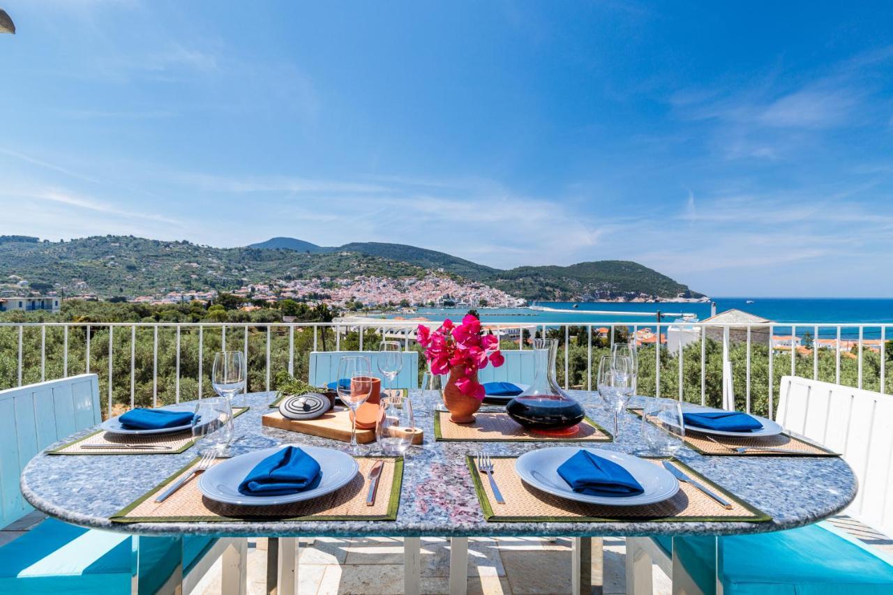 Sunshine Pool Villa Skopelos Town Bagian luar foto