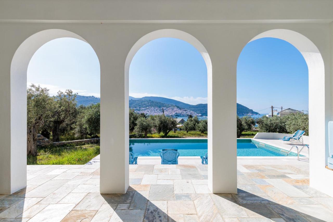 Sunshine Pool Villa Skopelos Town Bagian luar foto
