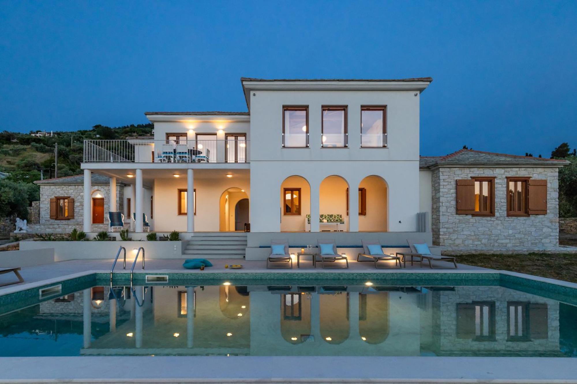 Sunshine Pool Villa Skopelos Town Bagian luar foto